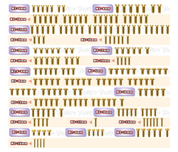 GSS-MBX8TR   Gold Plated Steel Screw Set 208pcs.( For Mugen MBX8TR )