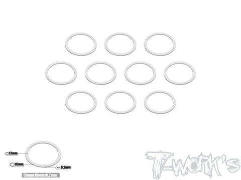 TA-098-13   13mm X 0.2mm Shim Washer 10pcs.