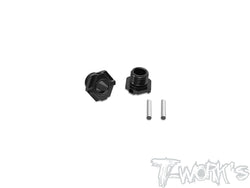 TO-245-B4.1-0.5   Black Hard Coated 7075-T6 Alum.Light Weight Narrow Offset Wheel Hub -0.5mm ( Team Associated RC8 B4.1/4.1E ) 2pcs.