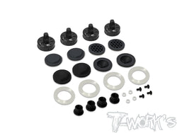 TO-343-K   Black Hard Coated 7075-T6 Alum Mult-adjust alternatives Shock Cap Shock Cap (  For Kyosho MP10/MP9  )