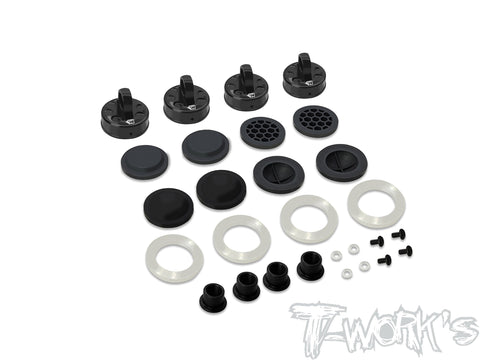 TO-343-K   Black Hard Coated 7075-T6 Alum Mult-adjust alternatives Shock Cap Shock Cap (  For Kyosho MP10/MP9  )