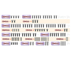 TSSU-EB410.2	64 Titanium Screw set ( UFO Head )  108pcs.  ( For TEKNO EB410.2 )