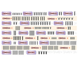 TSSU-SCT4102.0   64 Titanium Screw set ( UFO Head ) 184pcs.( For Tekno SCT4102.0 )