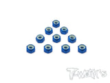 ASS-3SLN Aluminium Short Lock Nuts 3mm 10pcs.