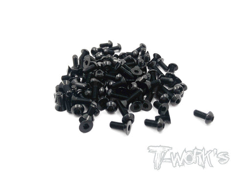 ASS-BD8-BK 7075-T6 Black Screw set 81pcs.(For Yokomo BD8)