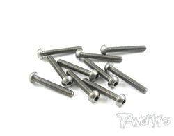 TSS-322B 3mm x 22mm 64 Titanium Hex. Socket Button Head Screw