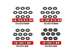 TA-154-BK Aluminum Shim 3.5 x 8.5 x 0.5mm Set ( Black ) Each 10pcs.